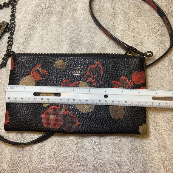 COACH Crossbody  Kylie Saffiano Leather  52543 Winter Garden Print - Picture 5 of 6